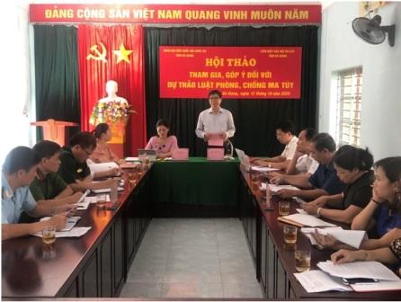 Hội thảo TVPB, góp ý đối với dự thảo Luật Phòng, chống ma túy (sửa đổi)