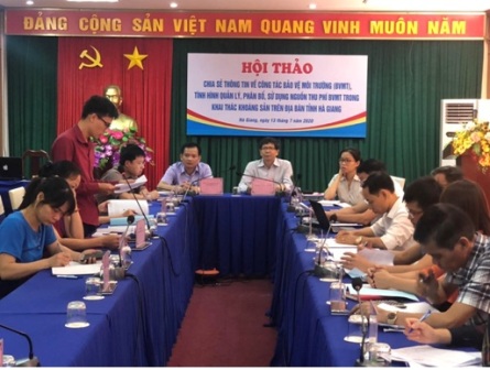 Hà Giang toor chức Hội thảo chia sẻ thông tin về thu - chi phí bảo vệ môi trường trong lĩnh vực khai thác khoáng sản