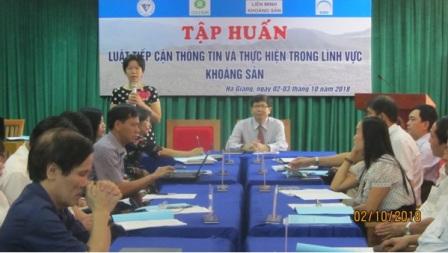 Hà Giang tập huấn thực thi Luật tiếp cận thông tin trong lĩnh vực khai thác khoáng sản